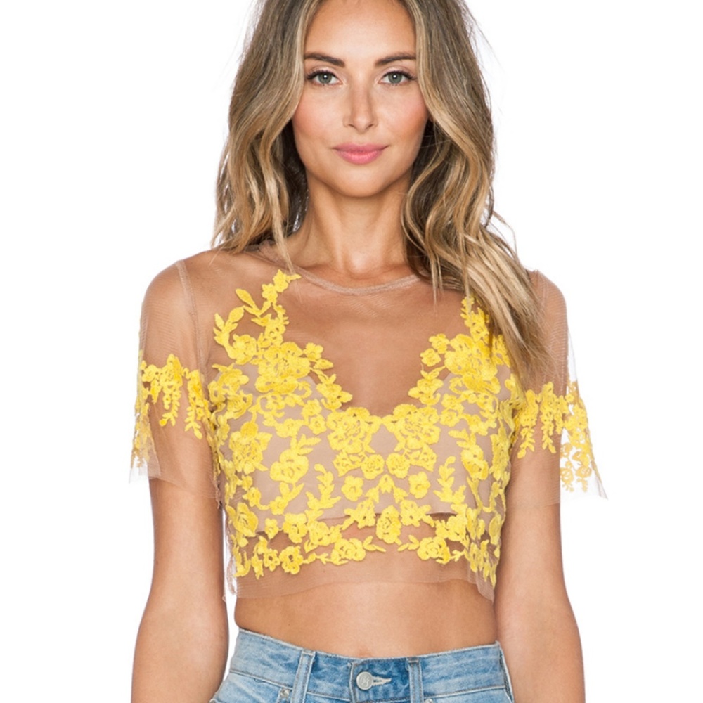 For Love and Lemons Luau Crop Top